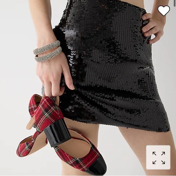 Jcrew Millie ankle-strap heels in Good tidings plaid - Picture 2 of 2